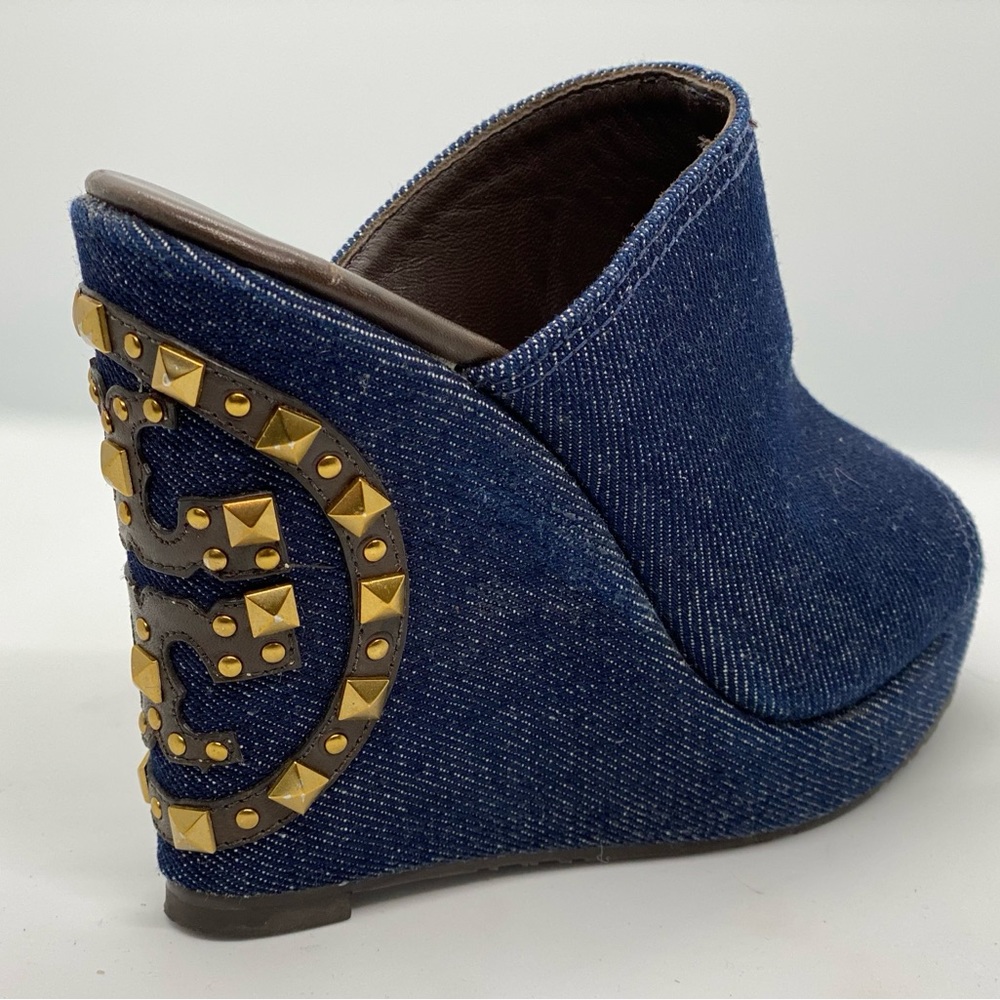 Tory Burch denim wedge sandals